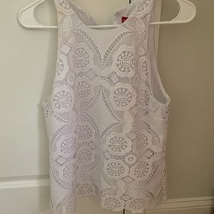 White lace tank top